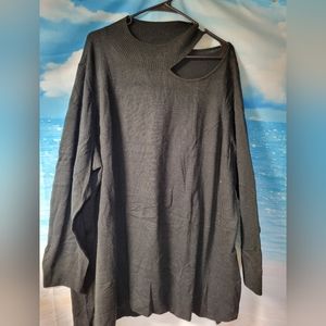 Colleen Lopez NWOT Black Single Cold Shoulder Oversize Sweater Size‎ 3X